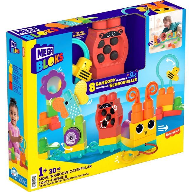 Конструктор Mega Bloks Гусениця. Розвиваючі ігри, рухомі елементи