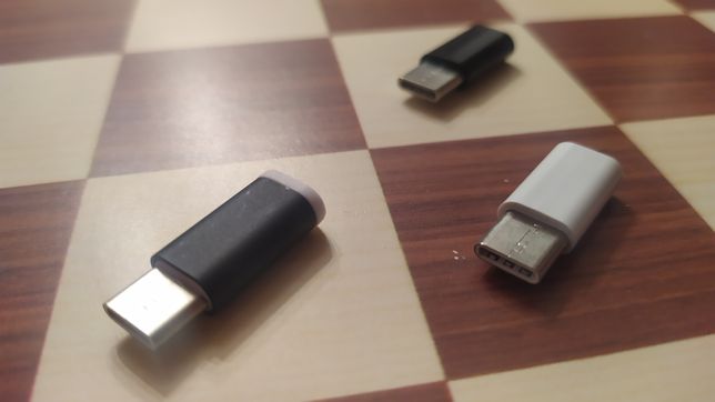Przejściówka ładowarki Micro USB, USB C, iPhone, Lightning