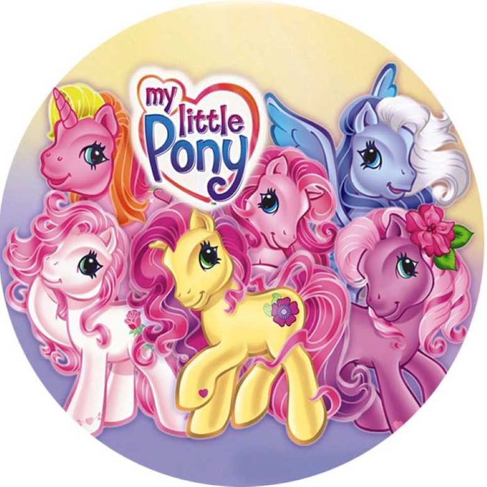 Opłatek na tort Urodziny Kucyk Pony Jednorożec