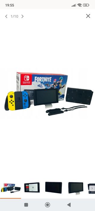 Nintendo switch V2 Limited plus 3 gry etui i szklo