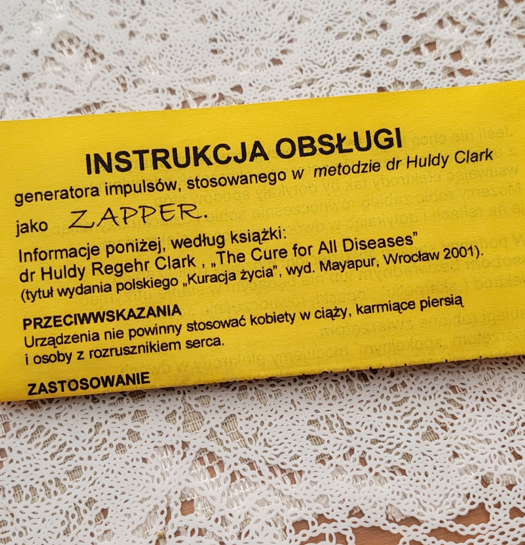 Generator impulsów Zapper dr Huldy Clark