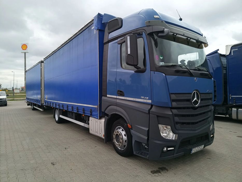 Mercedes-Benz Actros 1842/Zestaw,tandem z przyczepą  Mercedes Actros 420 /Zestaw tandem razem z przyczepą 120 m³ 38 palet³i