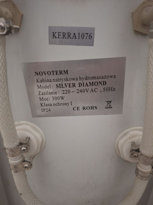 Panel środkowy wolnostojącej kabiny prysznicowej Kerra Silver Diamond