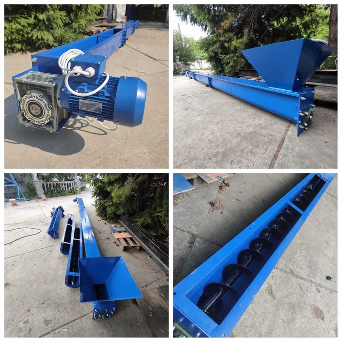 Шнек в жолобі для тирси, пелет, макухи, погрузчик шнековий в лотку