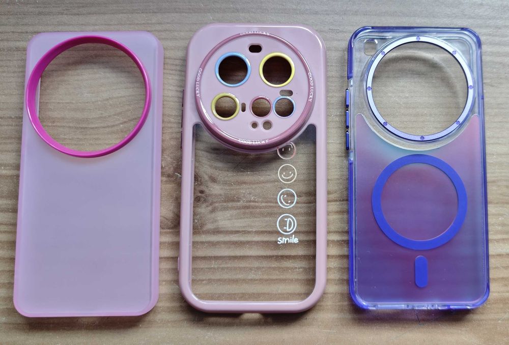 Xiaomi 15 ultra etui różowe 3 sztuki zestaw nowe obudowa case