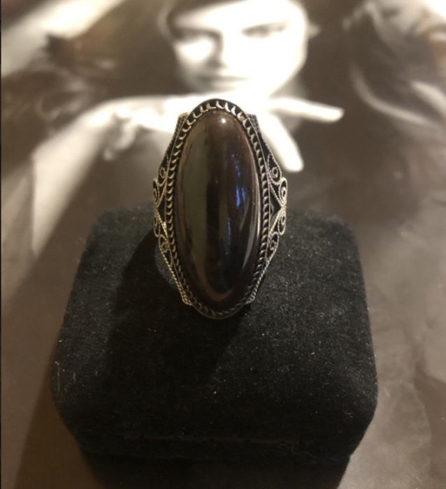 Радянське срібло калачі нефрит бірюза аметист халцедон кришталь брошка