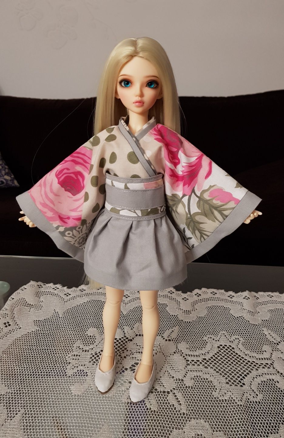 Kimono yukata dla lalek bjd 1/4