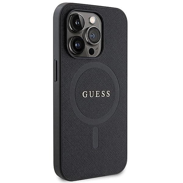 Etui Guess Saffiano MagSafe na iPhone 14 Pro - czarne