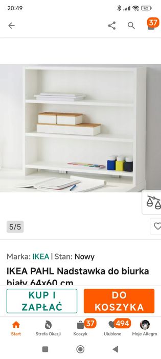 Nadstawka do biurka nowa w opakowaniu