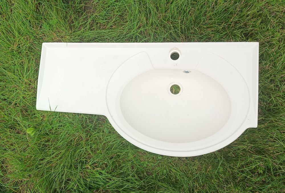 Umywalka + 2 X szafka podwójna lany marmur i ceramika ciężka solidna