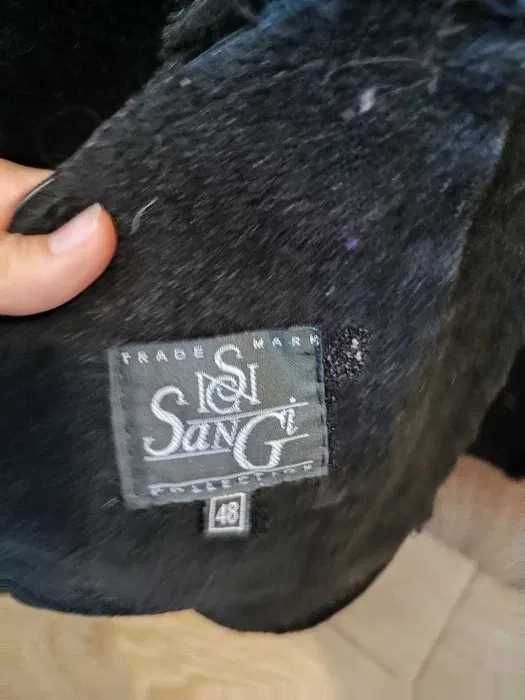 Женская дублёнка с капюшоном, размер 48–50