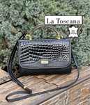 La toscana італія шкіряна сумка кросбоді чорна