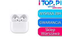 Słuchawki Apple AirPods 4 gen NOWE Sklep iTop WaWa Muranów Gwar. Apple
