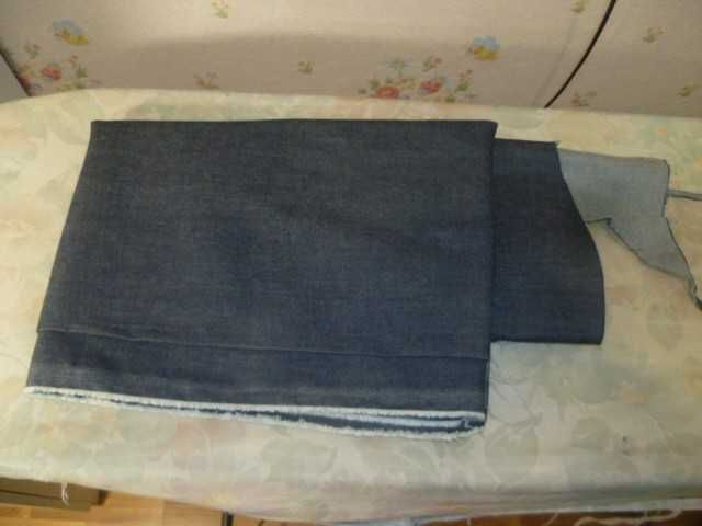 Новая ткань материал черный джинс  170 см/ 83 см + 69 см/ 54 см