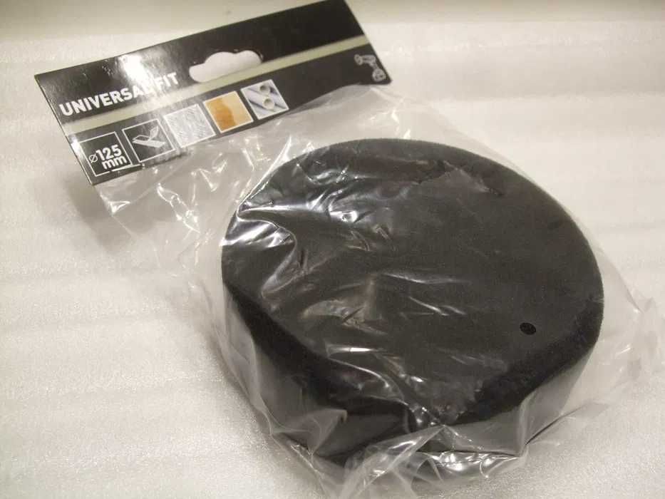 GĄBKA POLERSKA CZARNA na RZEP 125mm Miękka Wykończeniowa PAD