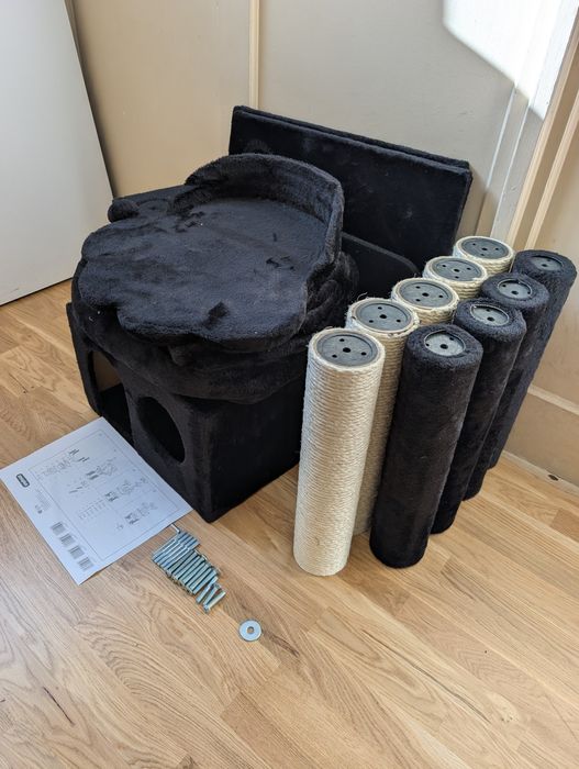 La Digue III Drapak Dla Kota Czarny 69x69x163cm Po Zwrocie DUŻY Uszkod