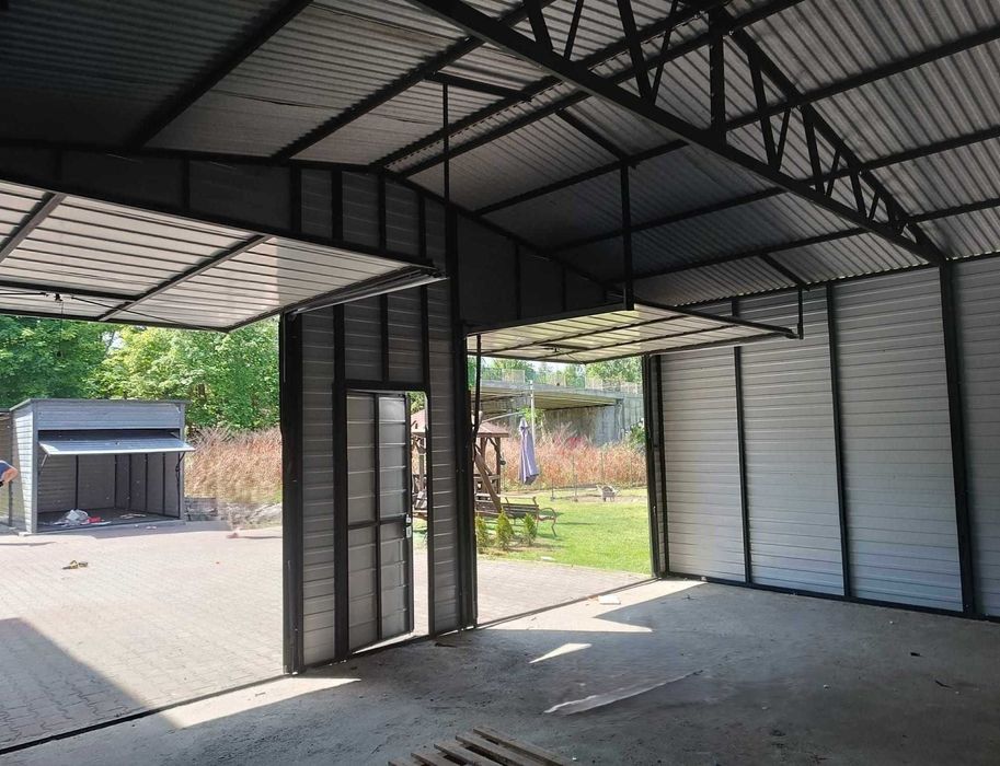 Garaż HALA 7,5x6  Wiata Blaszak - wys. 2,7 m -różne rozmiary PRODUCENT