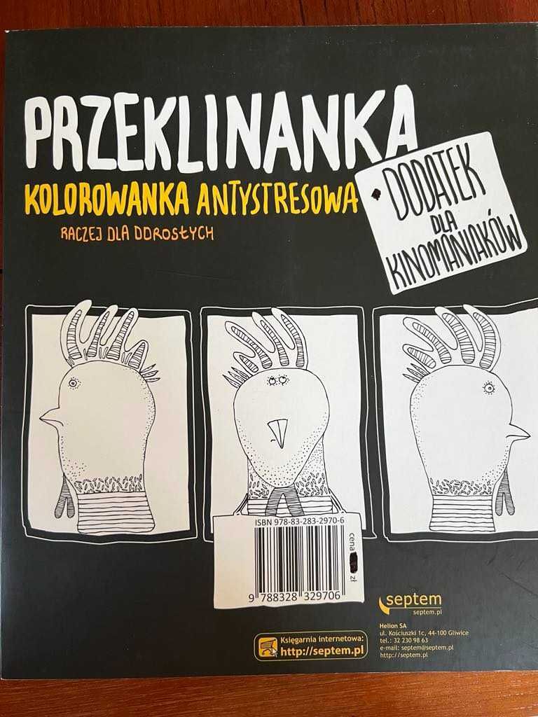 Przeklinanka, kolorowanka antystresowa, Raczej dla dorosłych.