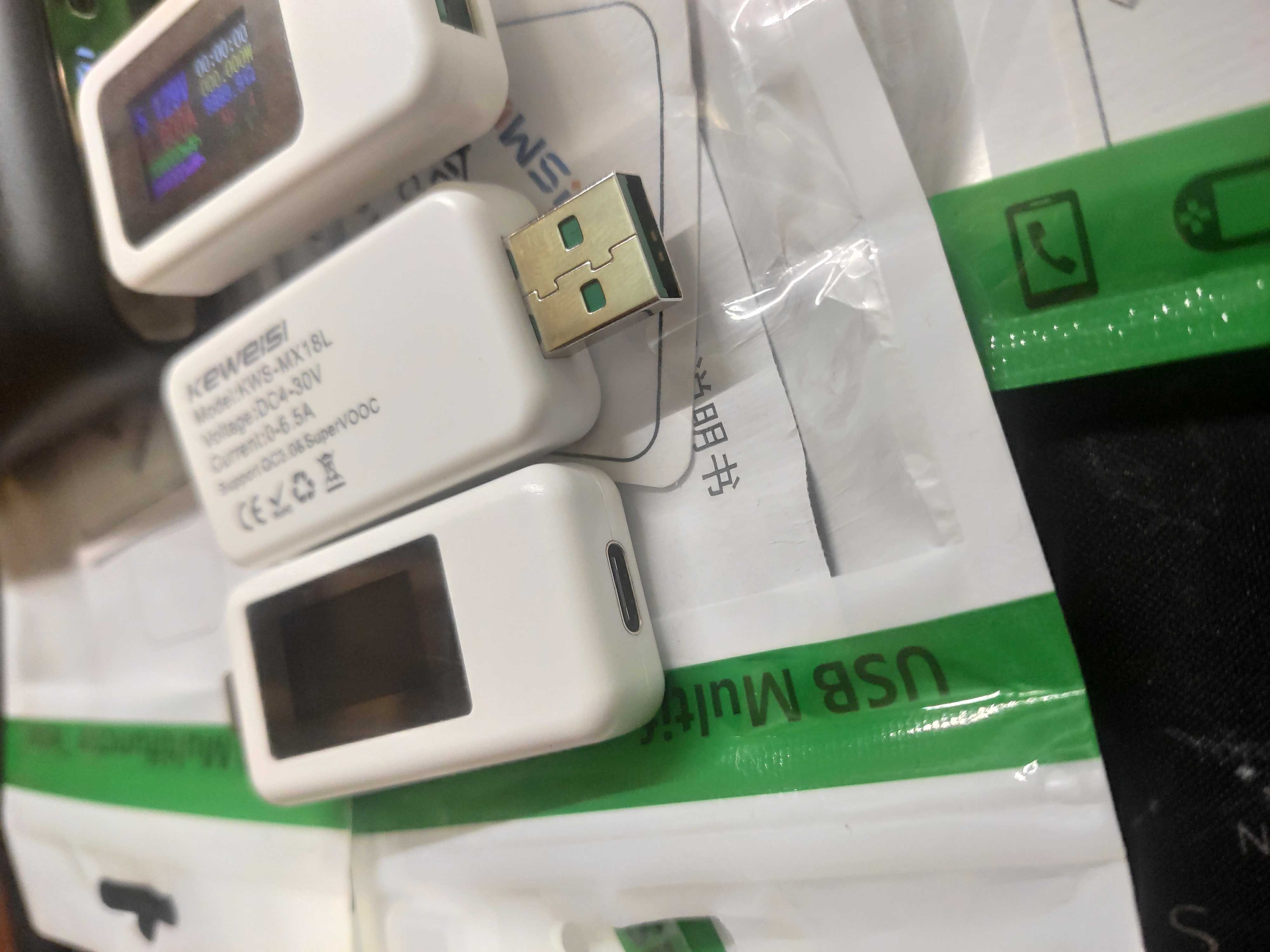 USB тестер KWS-MX18L с ЦВЕТНЫМ экраном измеритель емкости ваттметр