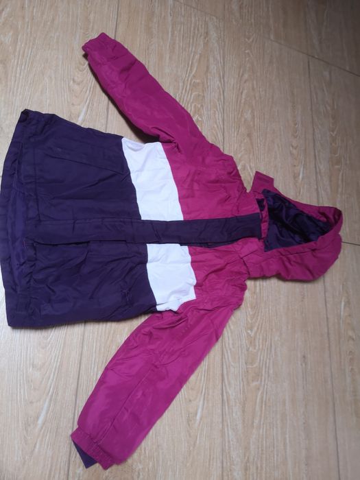 Fioletowo-różowa kurtka narciarska, crivit, 122/128