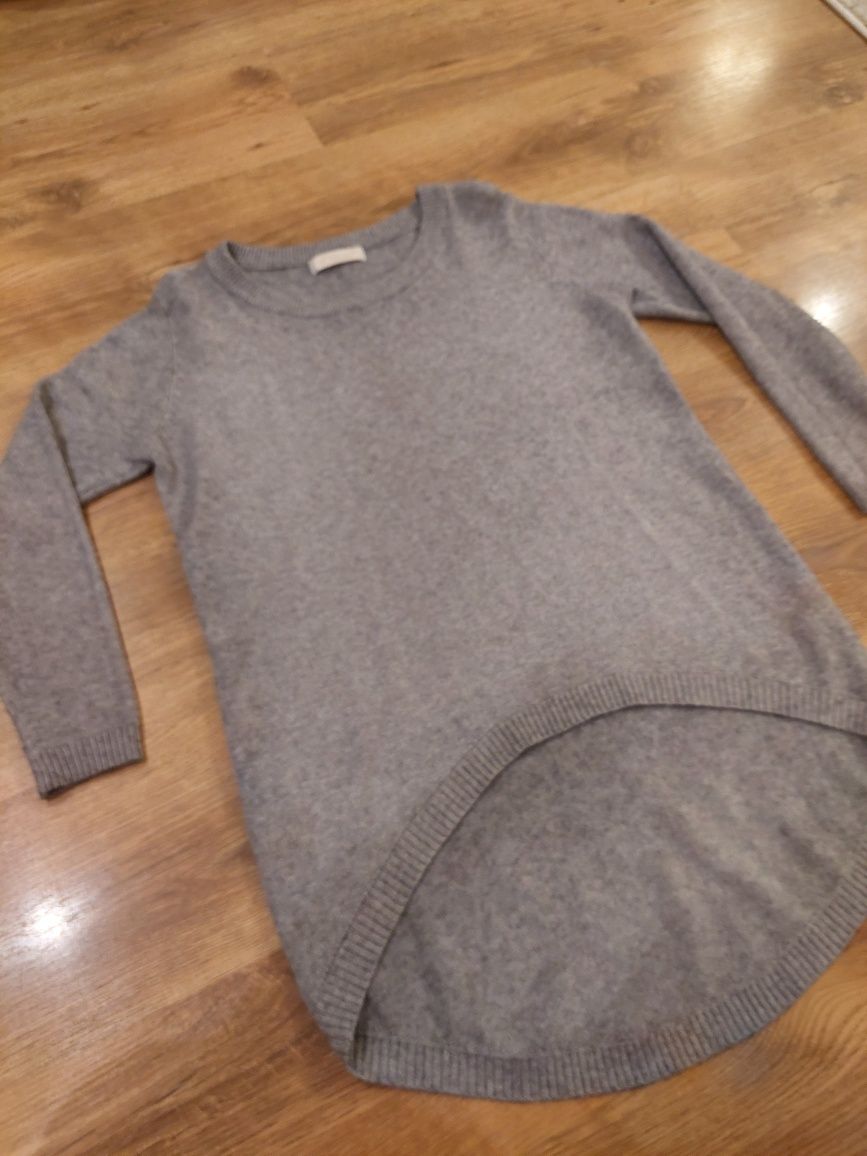Sweter tunika dłuższy szary