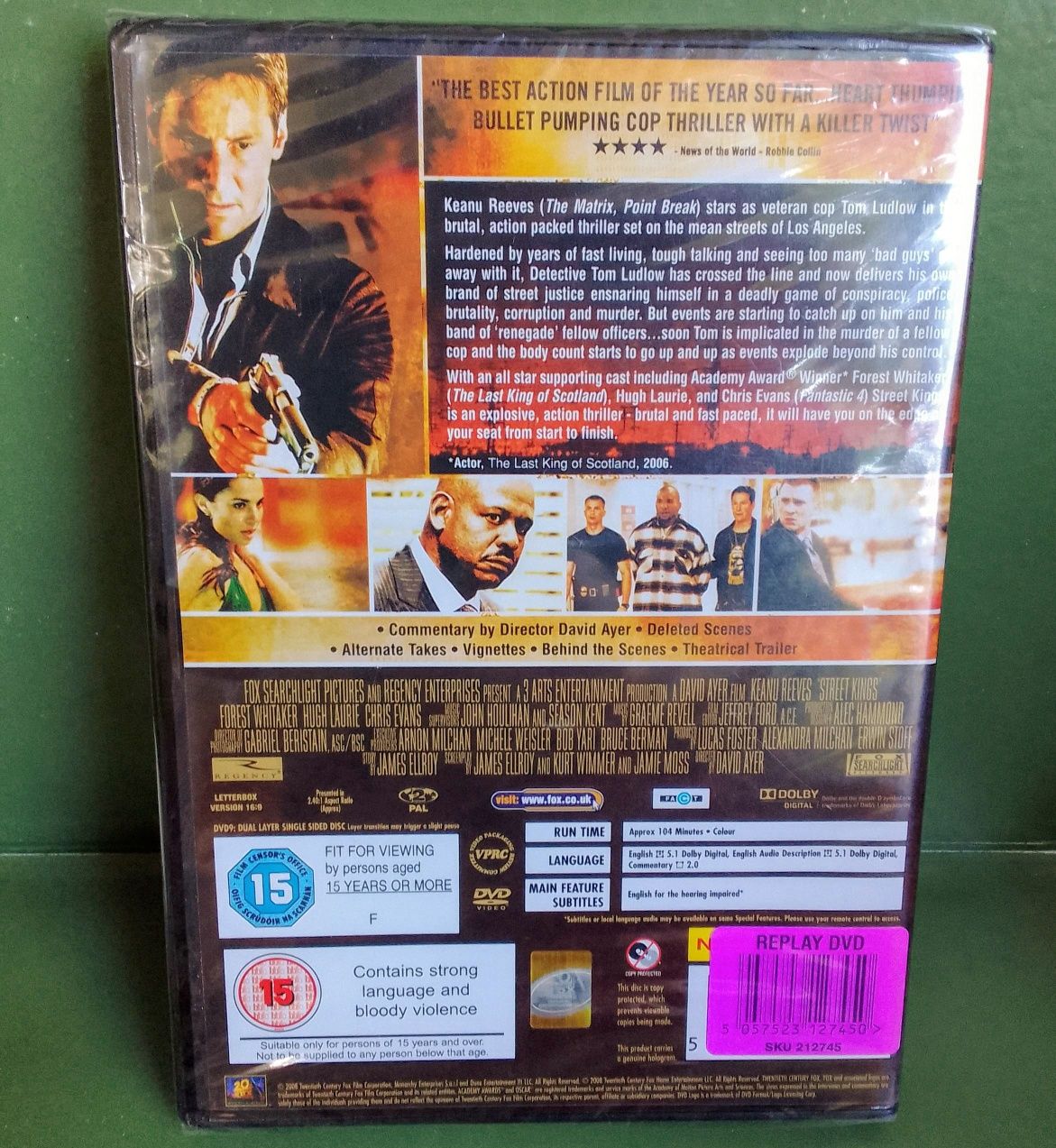 DVD Street Kings 2008 Eng new фильм Короли Улиц кино боевик диск