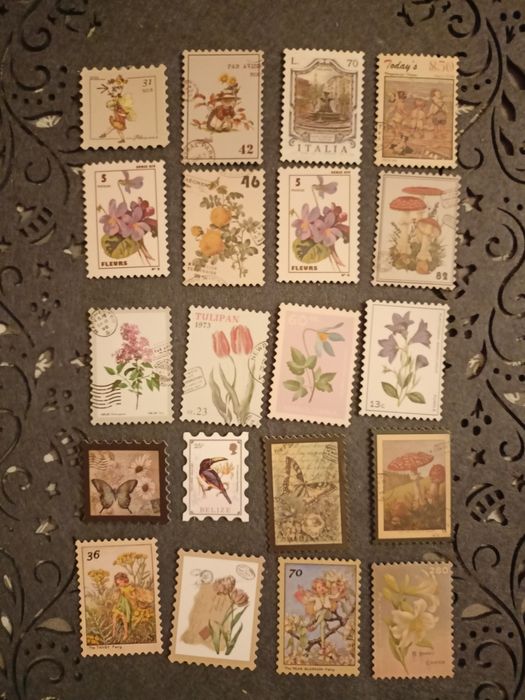 Naklejki znaczki pocztowe