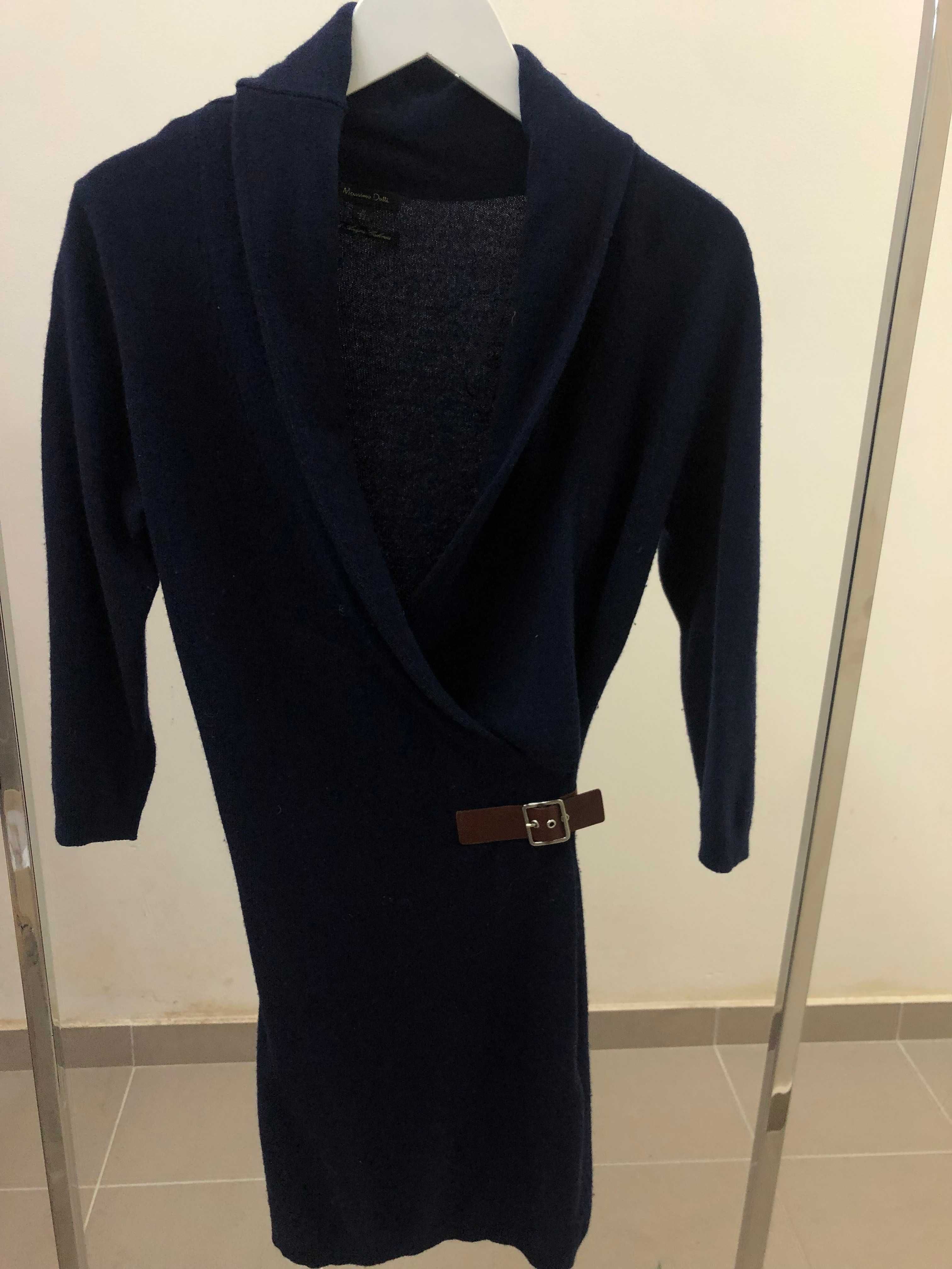 Massimo Dutti sukienka tunika wełna