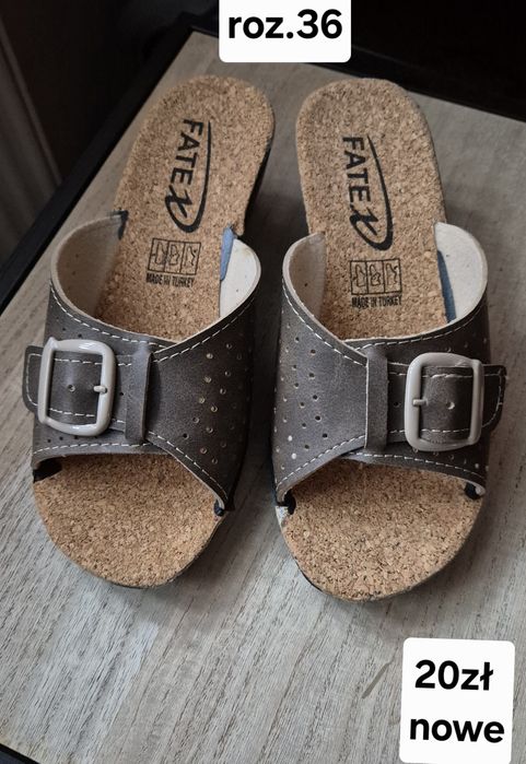 Nowe klapki damskie letnie rozmiar 36