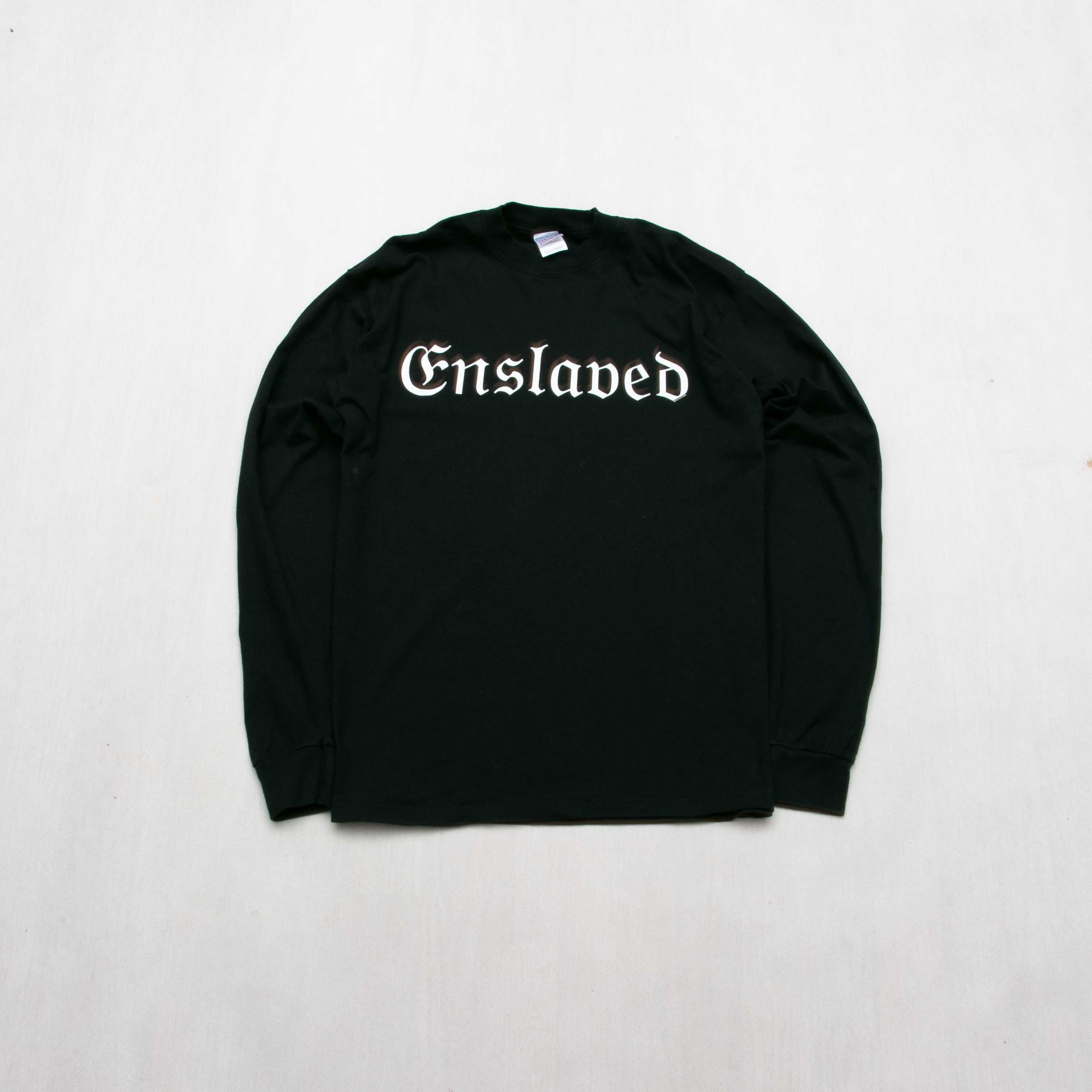 Enslaved y2k longsleeve L black metal +190cm