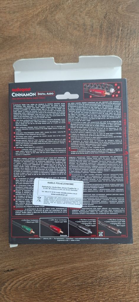 Kabel coaxial, Audioquest Cinnamon