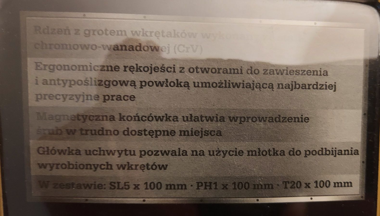 Wkrętaki do PODBIJANIA NITEO TOOLS 3 szt. zestaw