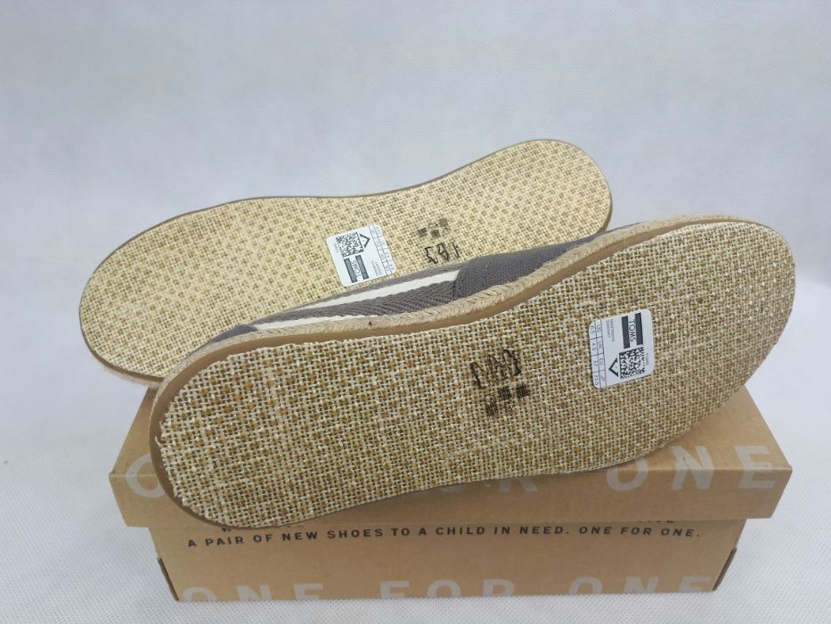 Espadryle TOMS dk grey stripe uniwersity em classic a eu37