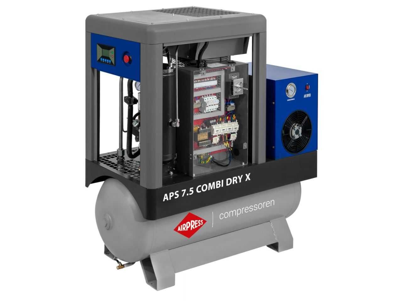 Kompresor śrubowy APS 7.5 Combi Dry X 10 bar 7.5 KM/5.5 kW 690 l/min