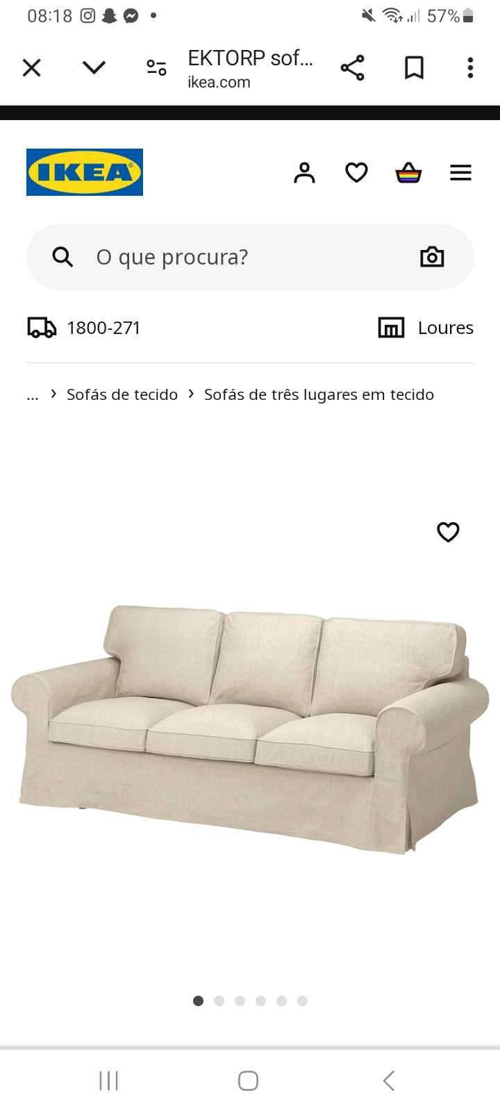 Sofá ikea em óptimo estado