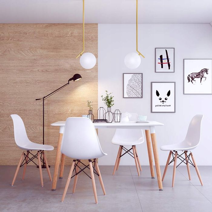 Stół Milano 120x80 white+4xkrzesło Milano białe