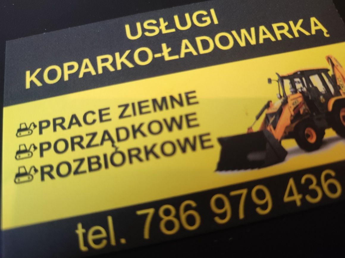 Usługi koparko ładowarką