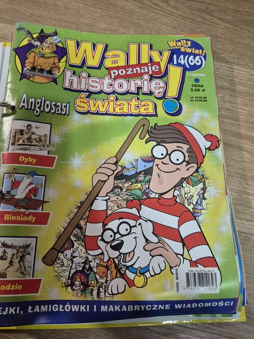 Wally poznaje historię świata cała seria z naklejkami lata 90-te