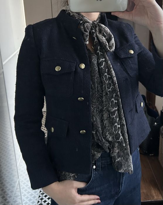 Marynarka Mango XS 34 granatowa