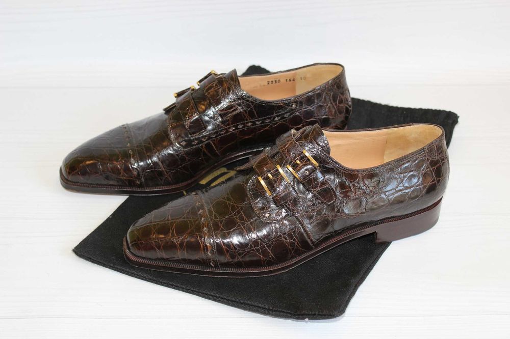 Туфли, монки Mauri. (крокодил) Италия. Оригинал. Р-р 43-43,5