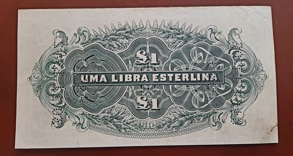 Nota 1 Libra - Moçambique - 1934 já com 90 anos!