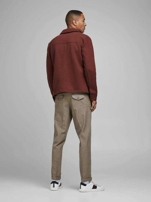 Мужские хлопковые брюки чинос jack & jones tapered fit chino серые