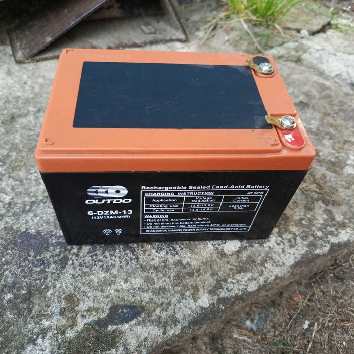 Тяговый аккумулятор 12V 13Ah AGM OUTDO 6-DZM-13,