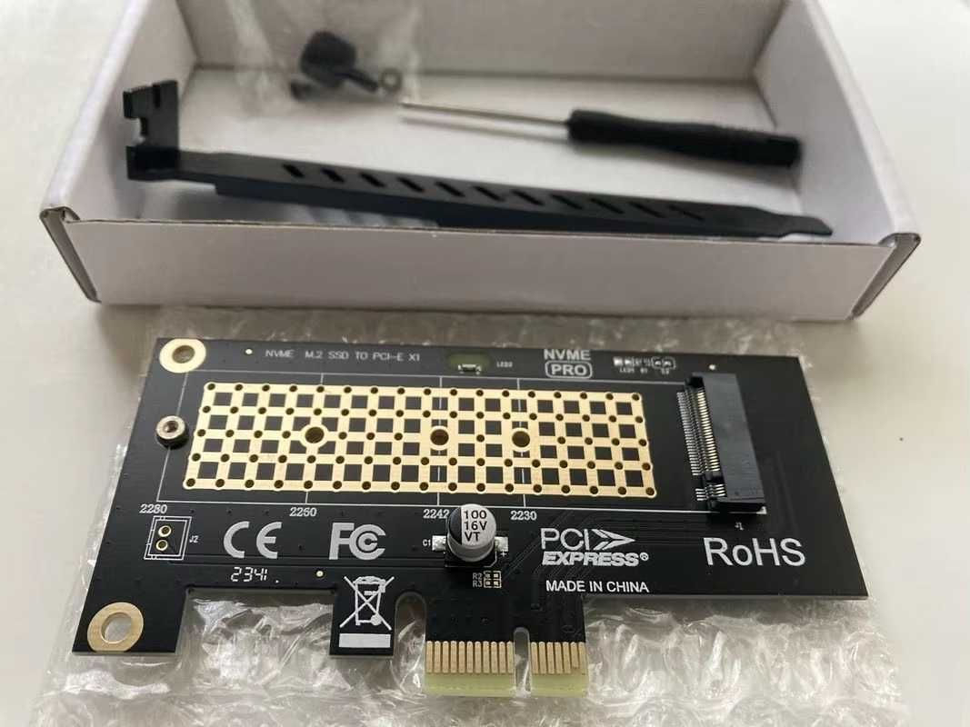 Адаптер конвертер M.2 2280 SSD to PCI-E 4.0 X1 для ПК