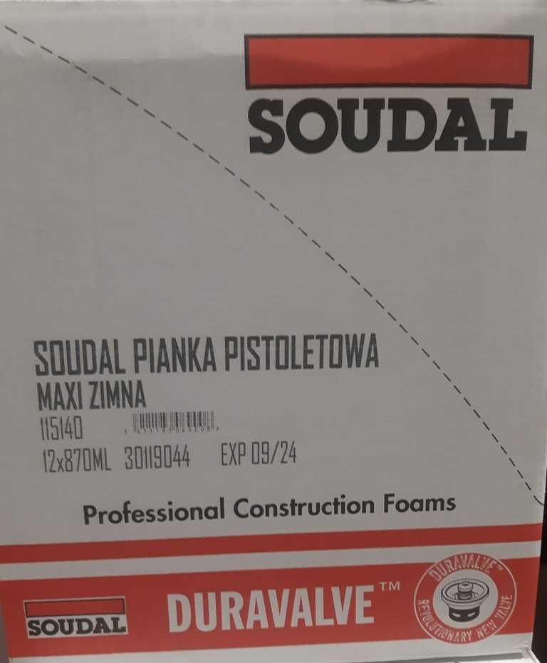 Piana montażowa SOUDAL MAXI karton pistoletowa puszka 870 ml PROMOCJA