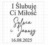 Naklejki ślubne zlote