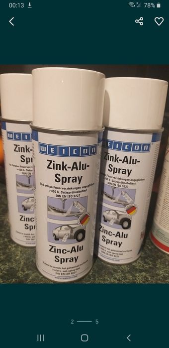 Spray aluminiowo-cynkowy 400 ml WEICON