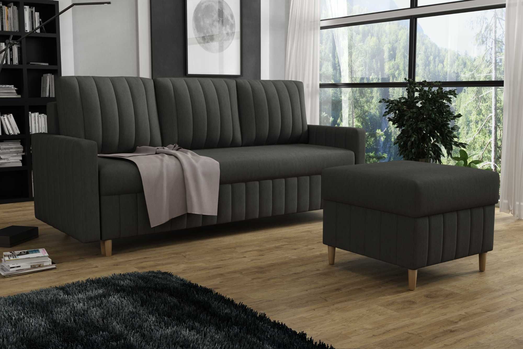 Zestaw komplet wypoczynkowy kanapa Malmo i fotel Uszak. Wersalka, sofa