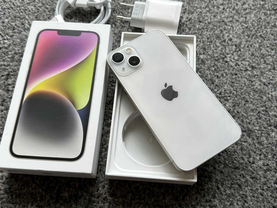 iPhone 13 128GB WHITE BIAŁY Silver Bateria 96% GWARANCJA+ SZKŁO