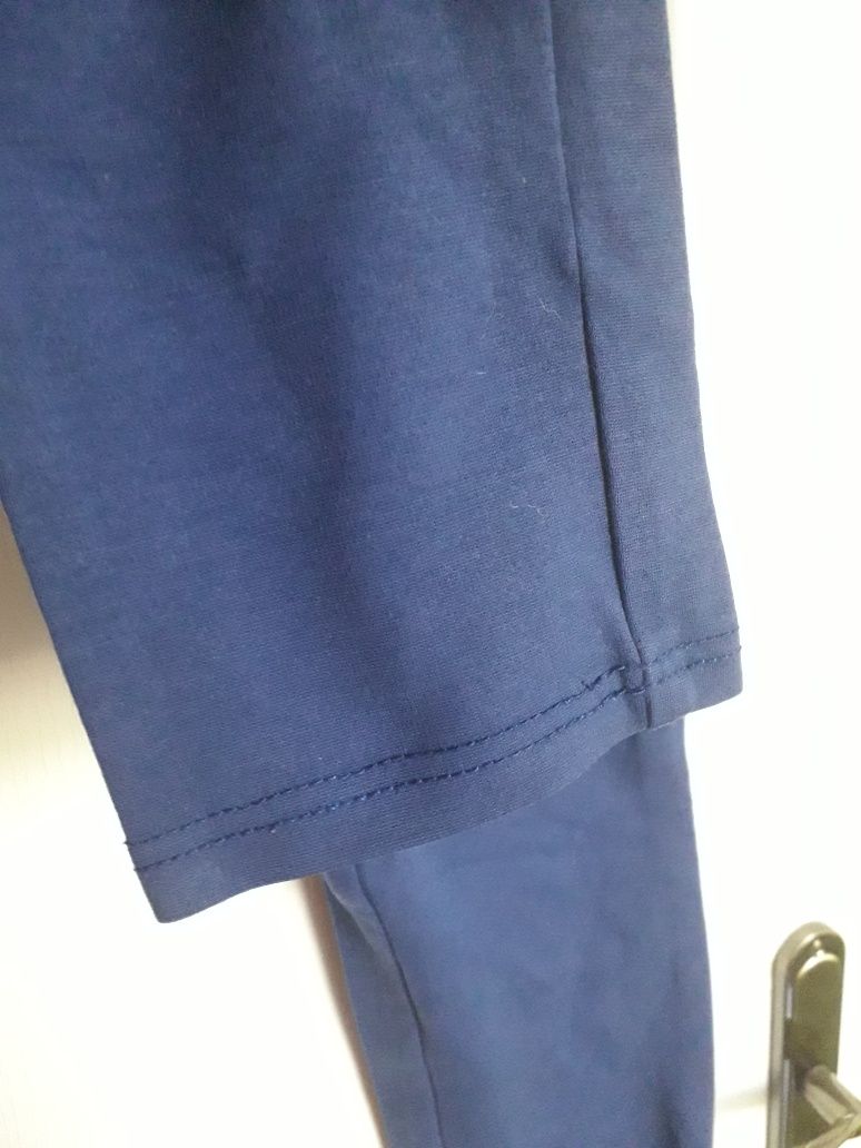 Spodnie rurki niebieskie z materialu leginsy miaoni  M